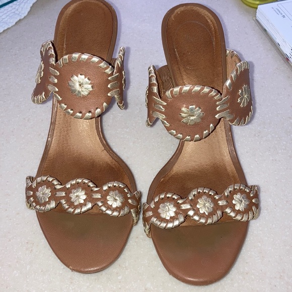 Jack Rogers Shoes - Brown Jack Rogers Lauren Wedge Size 7.5